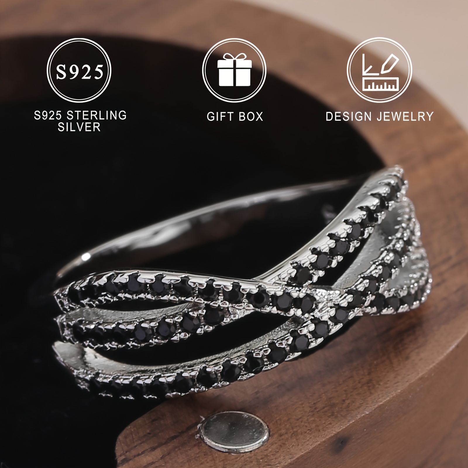 925 Silver Women's Ring with CZ Stone, Engagement or Wedding Proposal
